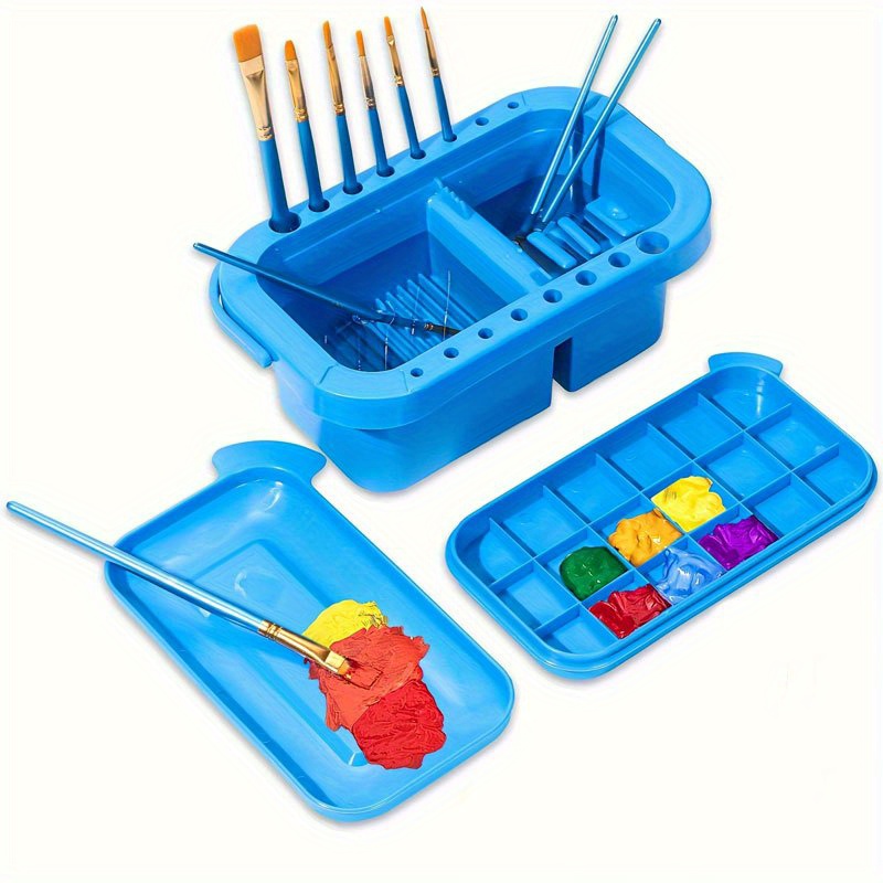 Gouache Paint Set - 3'ü 1 Arada Boya Fırçası Temizleme