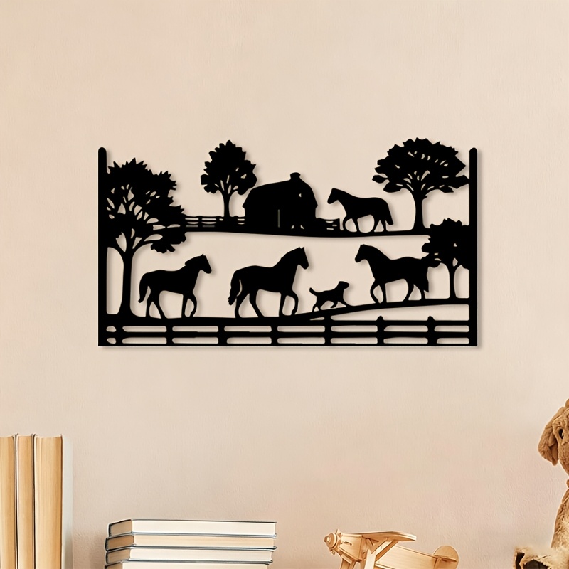 Art Craft Horse - CIFBUY Metal Duvar Sanatı At Çiftliği