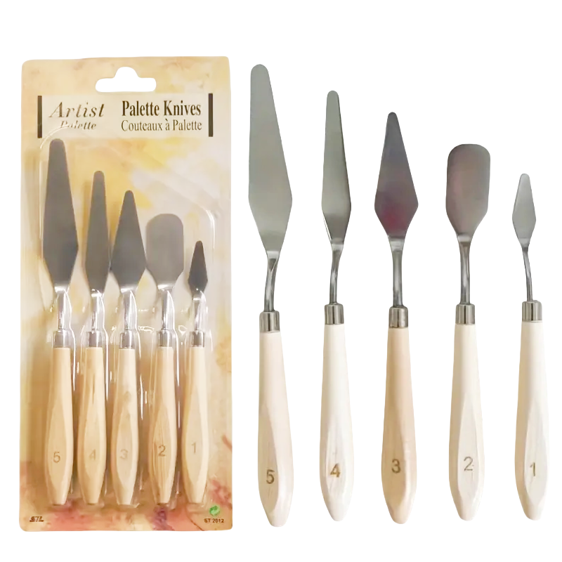 Painting Knife Palette - 5-piece yağ boyama paleti bıçak kazıyıcı
