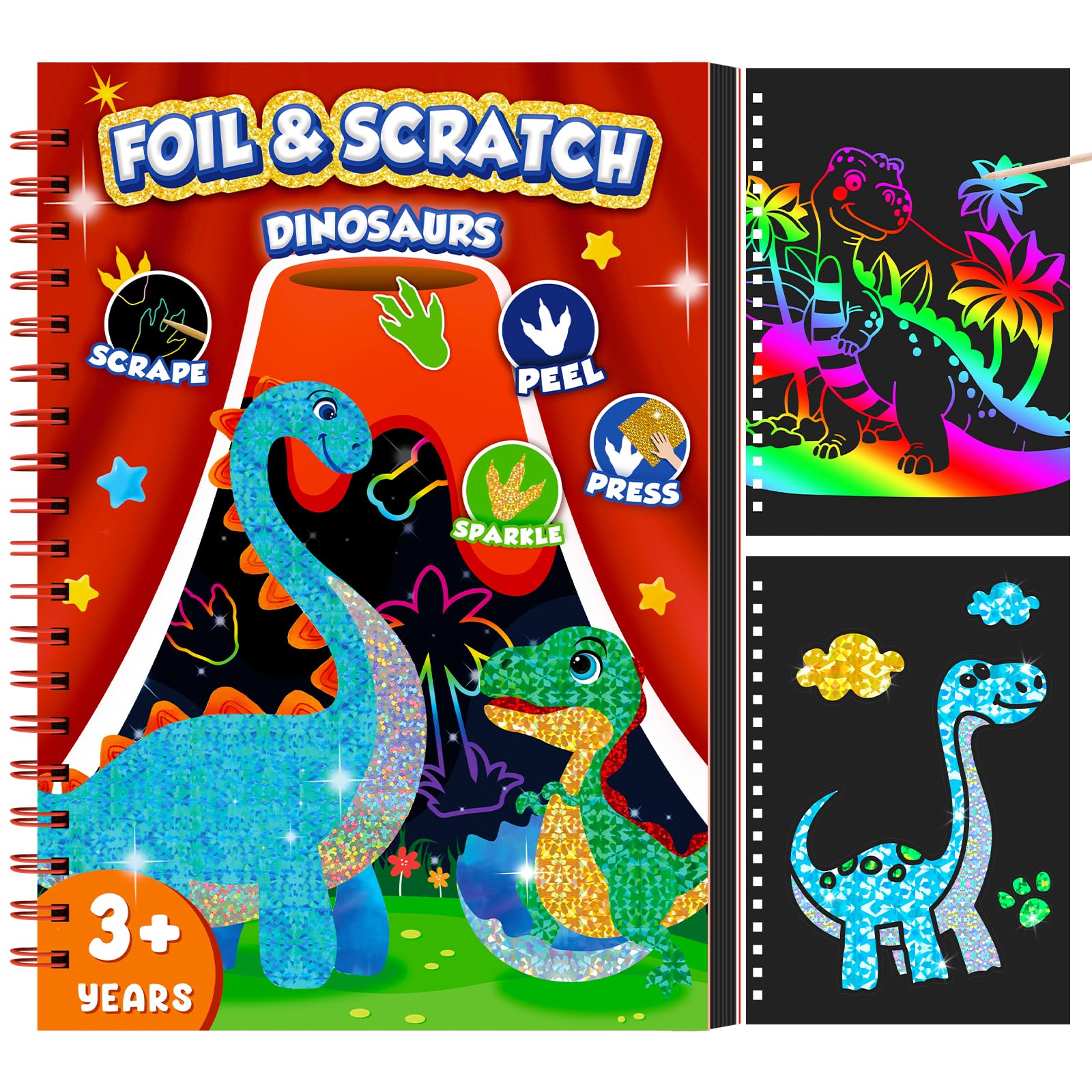 Art Craft Dinosaur - Dinozor Kazı Kazan Sanat Kitabı Çocuklar