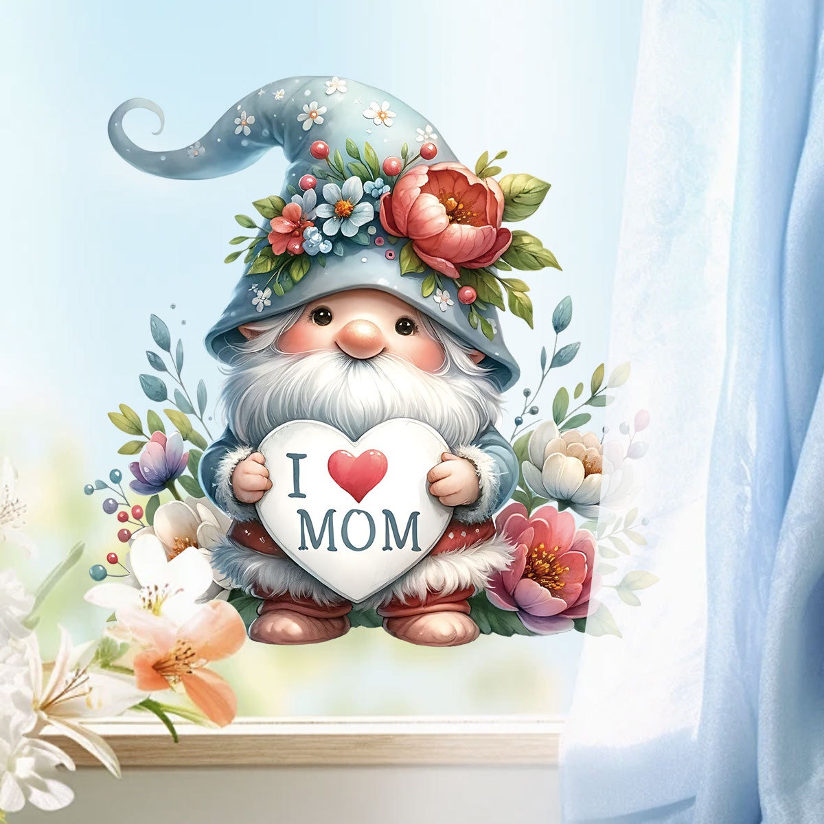 Art And Craft For Mother'S Day - Anneler Günü Duvar Çıkartmaları Sevimli Gnome