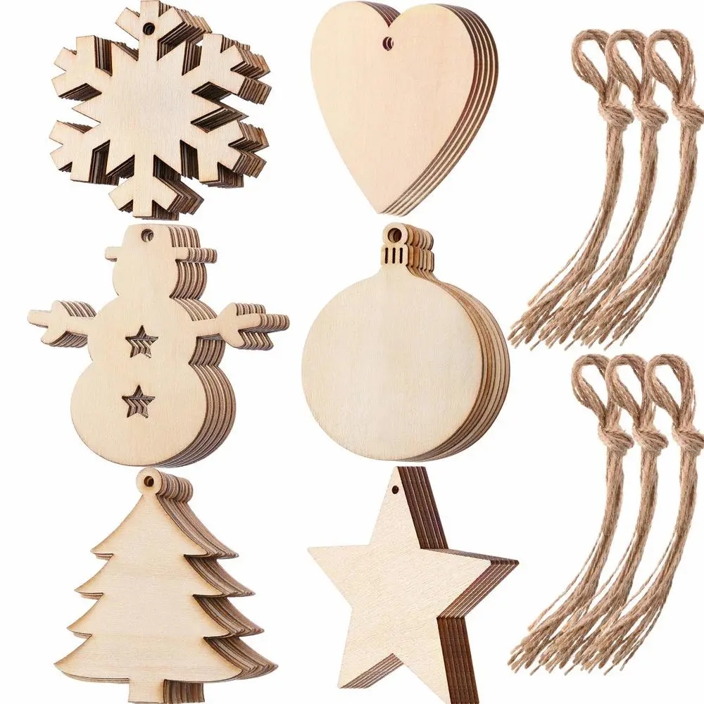 Art And Craft For Xmas - 10/20/50 adet DIY Ahşap Noel Topları