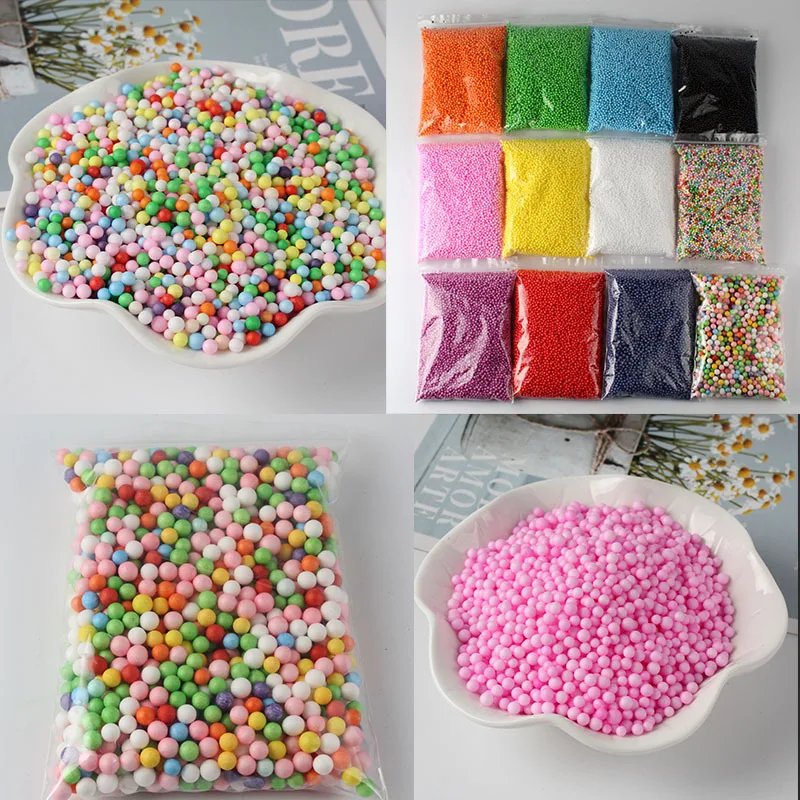 Art Craft Earth Day - 10g 2.5-3mm Köpük Boncuk Renkli Strafor