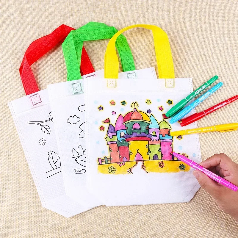 Art Craft 4 Years Old - 1-10 adet Setleri DIY Graffiti Çanta