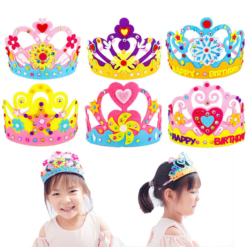 Art Craft 4 Years Old - DIY El Sanatları Oyuncak Taç Yaratıcı