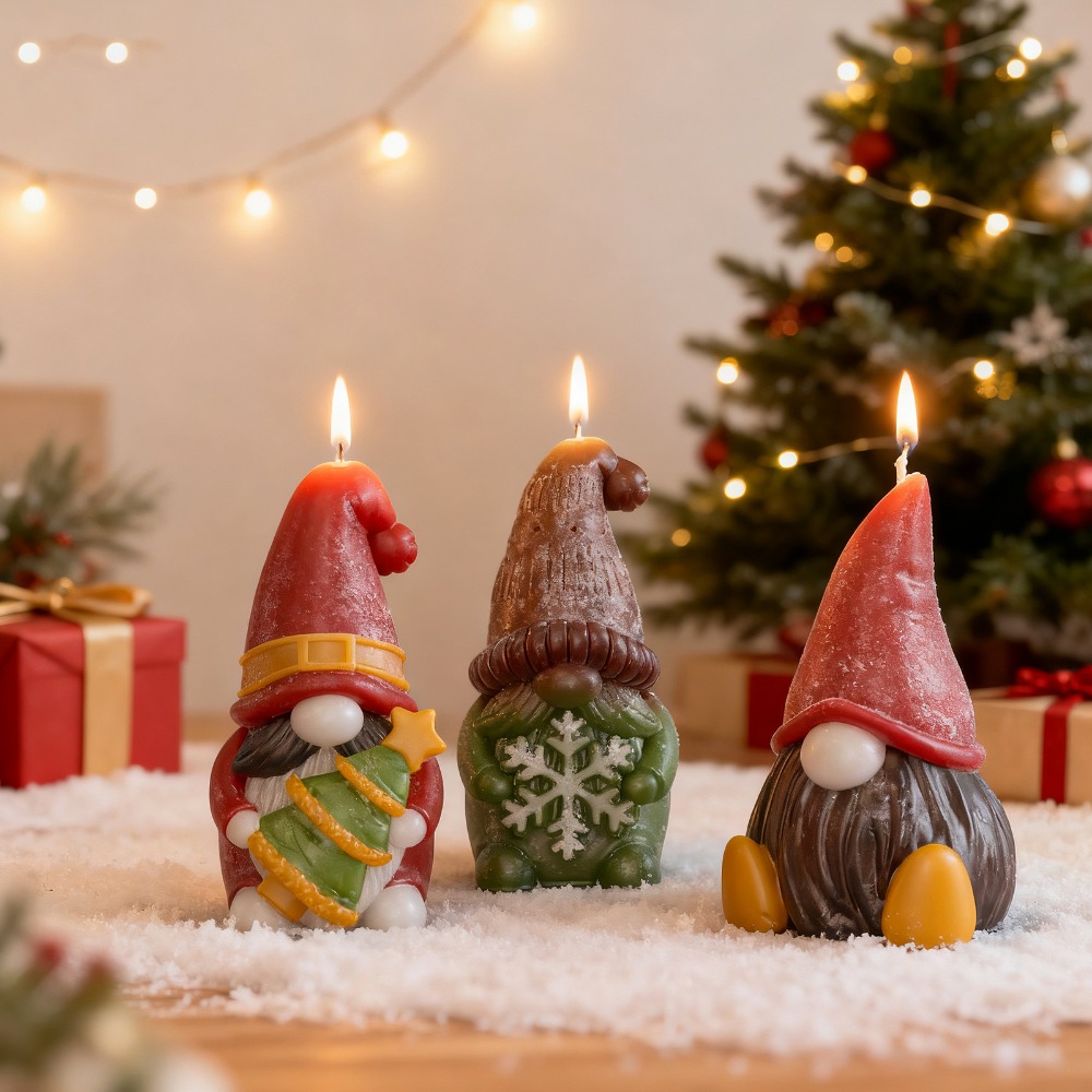 Art And Craft For Xmas - Noel Cüceleri Silikon Mum Kalıpları DIY