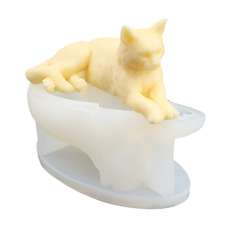 Art Craft Horse - Yaratıcı Yatan Kedi Silikon Kalıp DIY