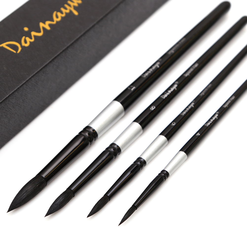 Gouache Paint Set - Dainayw 4 Fırçalar Sincap Saç ve