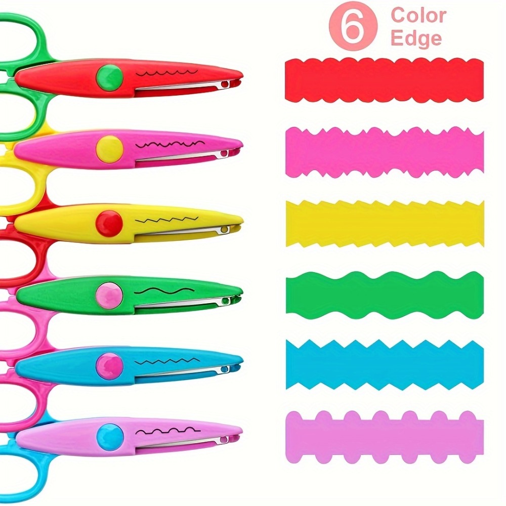Art Craft 4 Years Old - 6 Adet/takım Dekoratif Dalgalı Makas -