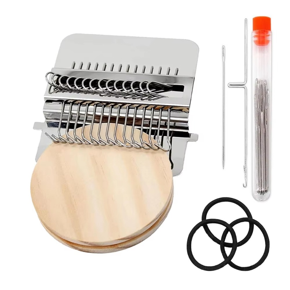 Loom Weaving Frame - Ahşap Çerçeveli Mini Dokuma Makinesi Metal