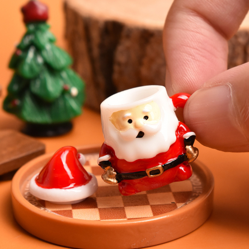 Art Craft Christmas - Mini Noel Baba Çay Fincanı Süsü