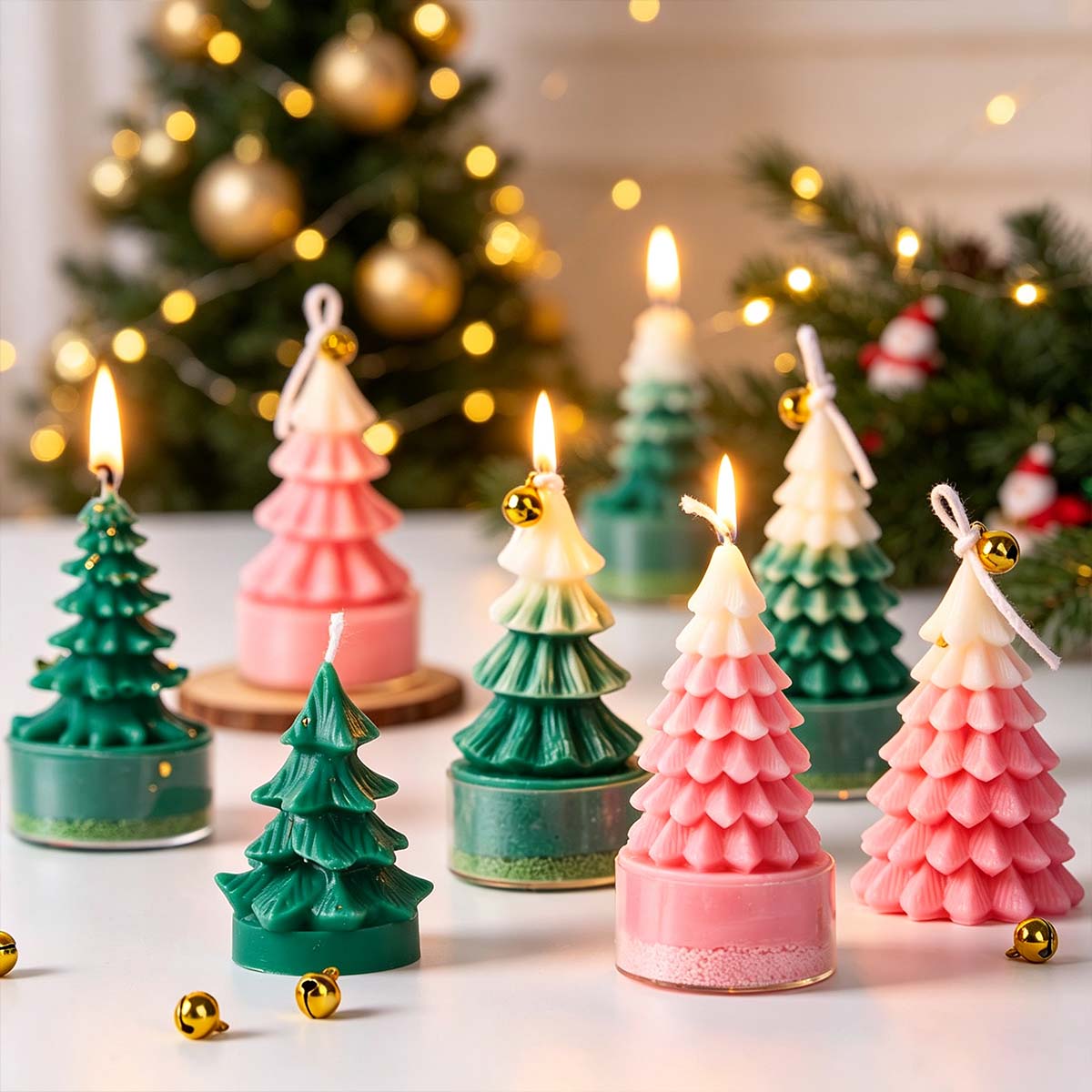 Art And Craft For Xmas - 3D Noel Ağacı Silikon Mum Kalıp