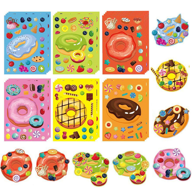 Art Craft 4 Years Old - Çocuklar İçin Donut Yüz Çıkartmaları Yapın