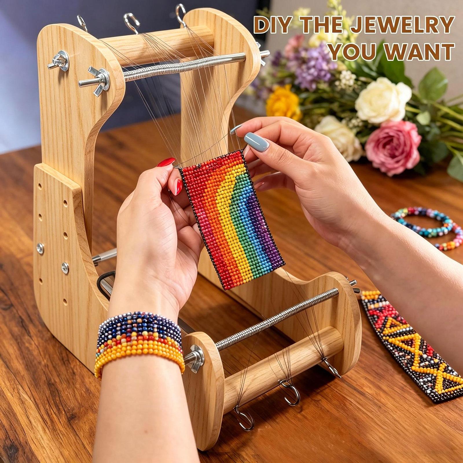Loom Weaving Frame - Çok Yönlü Boncuk Tezgahı Ayarlanabilir Ahşap