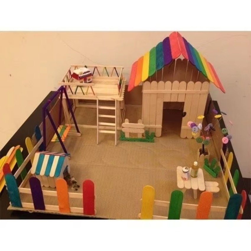 50 Adet Lot Doğal Renkli Ahşap - Art Craft With Ice Cream Stick incelemesi ve fiyatı