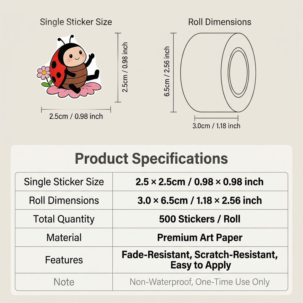 500 Adet Karikatür Uğur Böceği - Art Craft Ladybug incelemesi ve fiyatı