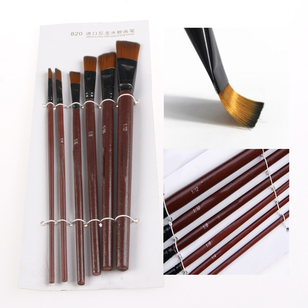 6 adet naylon akrilik yağlı bo - Gouache Paint Set incelemesi ve fiyatı