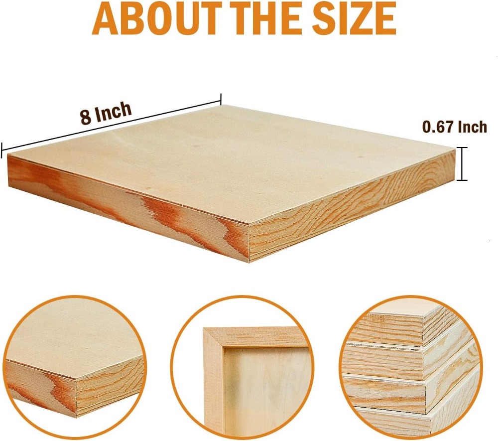 6'lı Paket 8x8 İnç İşlenmemiş  - Art Craft Board incelemesi ve fiyatı