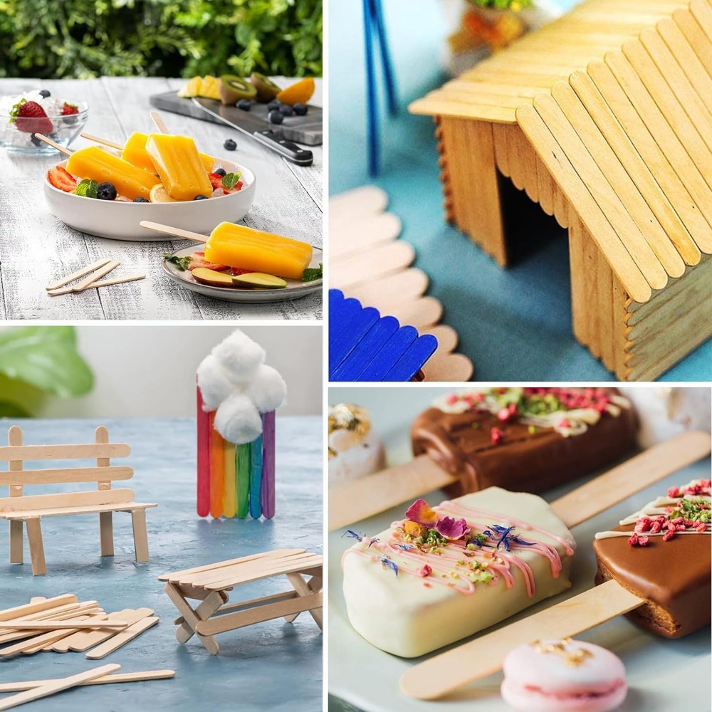 210 Adet Doğal Ahşap Dondurma  - Art Craft With Ice Cream Stick incelemesi ve fiyatı