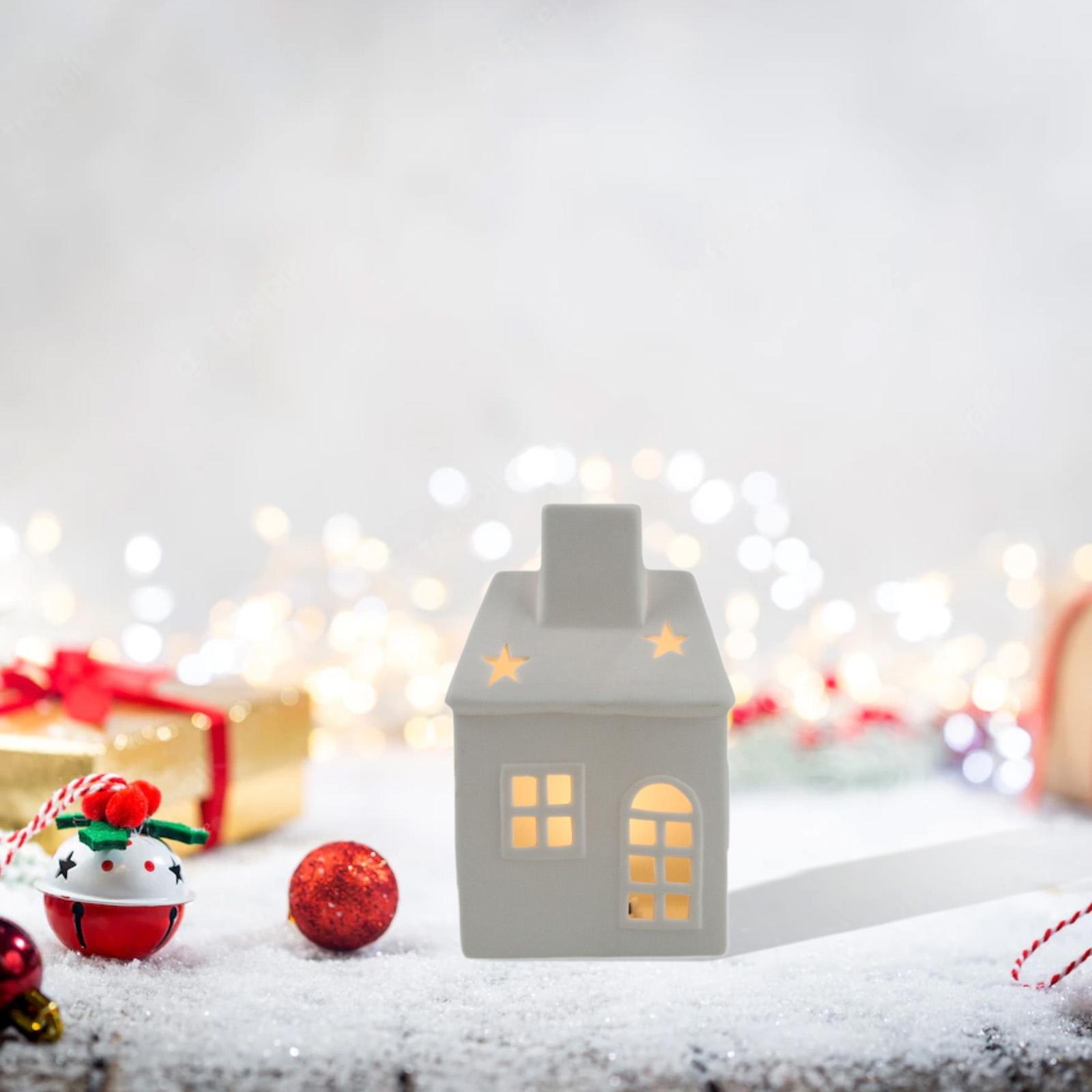 Seramik Noel Evi Yatak Odası M - Art And Craft For Xmas incelemesi ve fiyatı