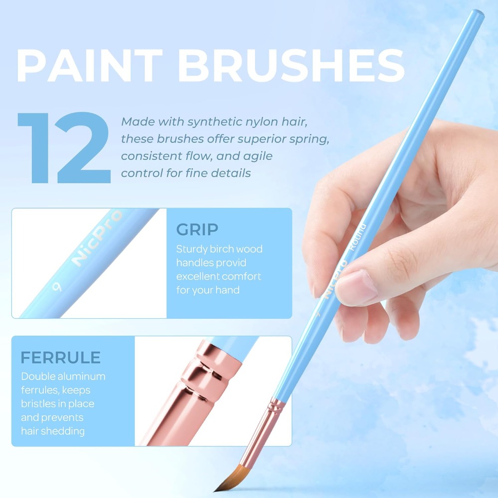 12 Adet Sanatçı Boya Fırçası S - Gouache Paint Set incelemesi ve fiyatı