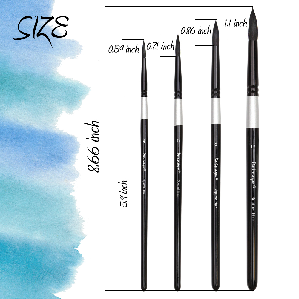 Dainayw 4 Fırçalar Sincap Saç  - Gouache Paint Set incelemesi ve fiyatı