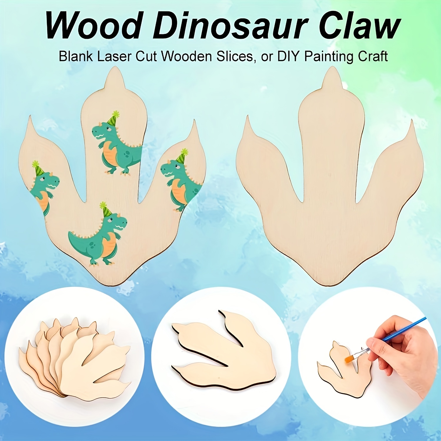 10/20 Parça Ahşap Dinozor Ayak - Art Craft Dinosaur incelemesi ve fiyatı