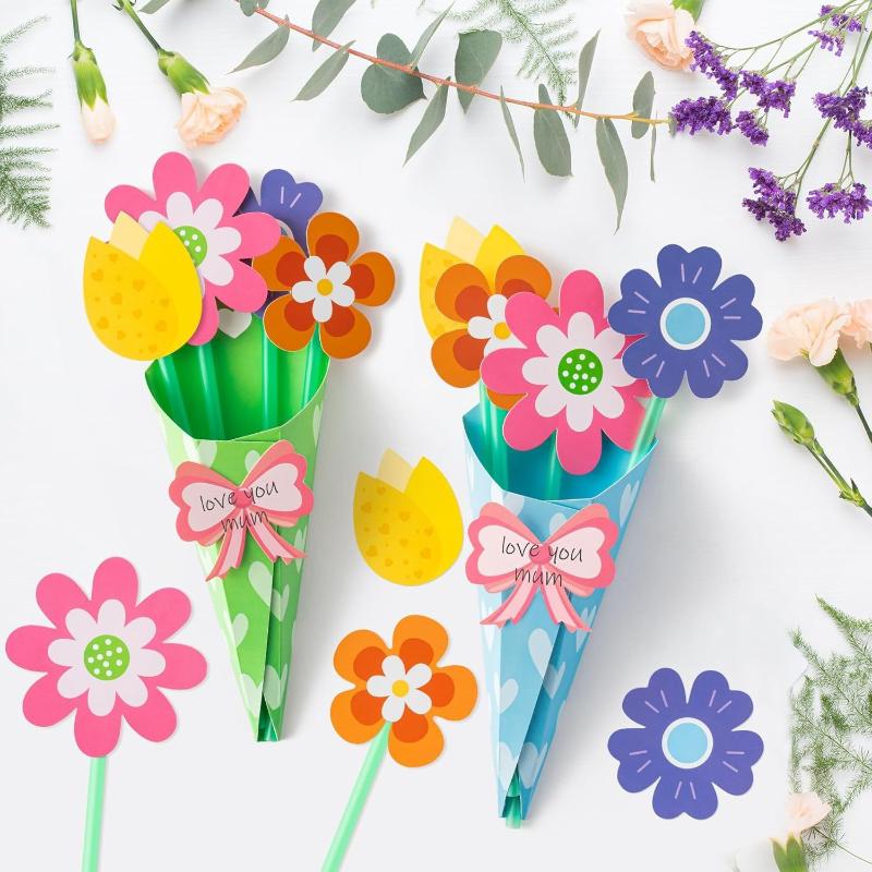 12 adet çiçek buketi zanaat se - Art And Craft For Mother'S Day incelemesi ve fiyatı
