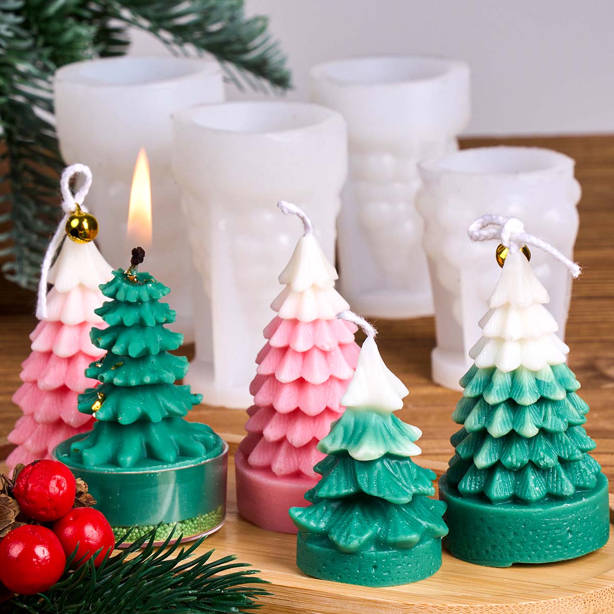 3D Noel Ağacı Silikon Mum Kalı - Art And Craft For Xmas incelemesi ve fiyatı