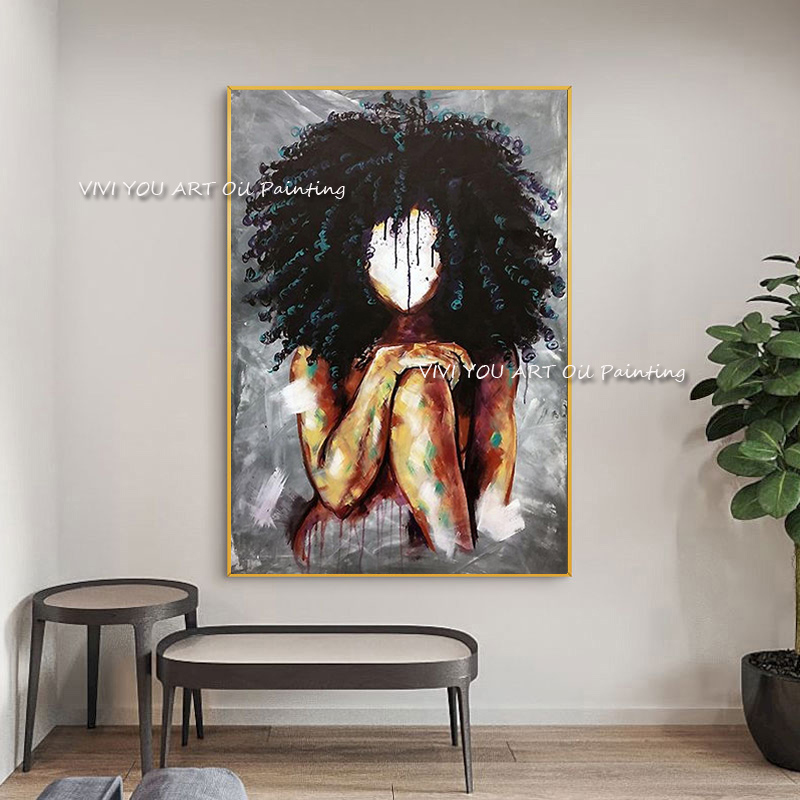 Elde Boyanmış Afro Kadın Soyut - Painting Knife Palette incelemesi ve fiyatı