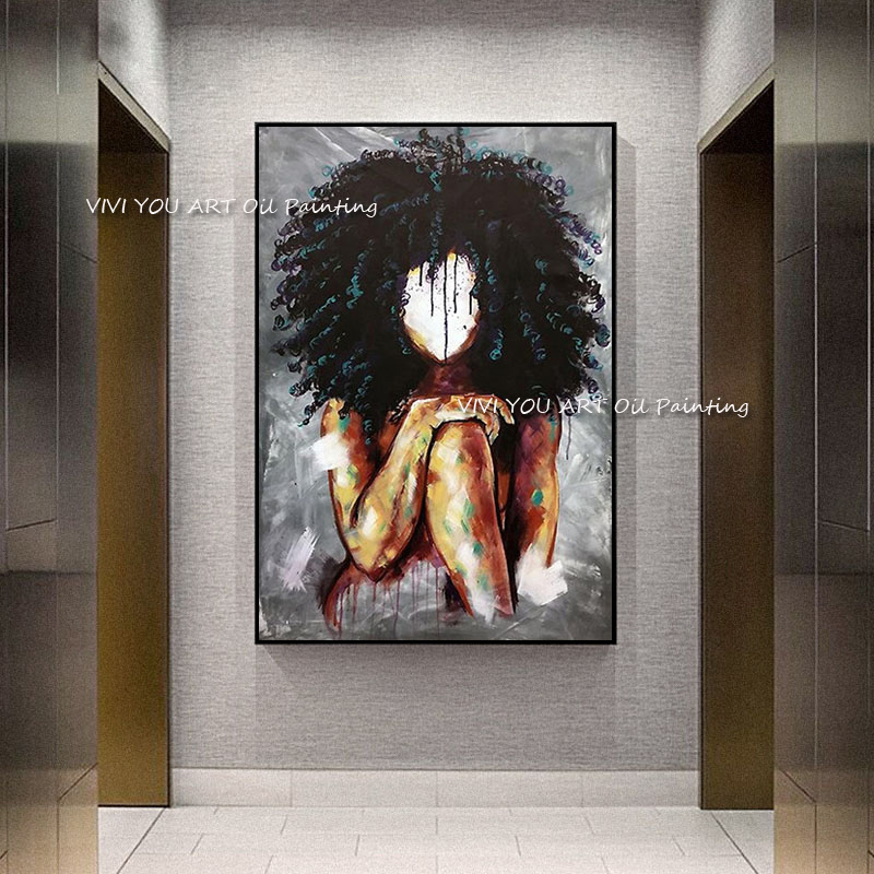 Elde Boyanmış Afro Kadın Soyut - Painting Knife Palette incelemesi ve fiyatı